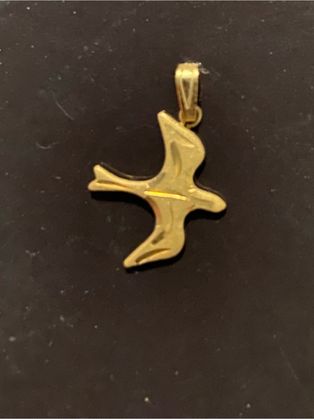GENUINE 14 kt Gold FILLED Holy Spirit Dove of Peace BIRD Charm necklace pendant